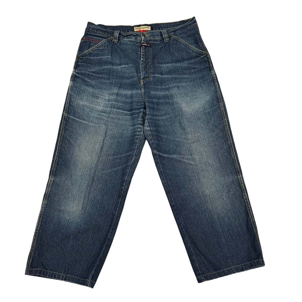 Willie Esco Men's Baggy Wide Leg Jeans Tagged 38 Measures 36x27 Blue
